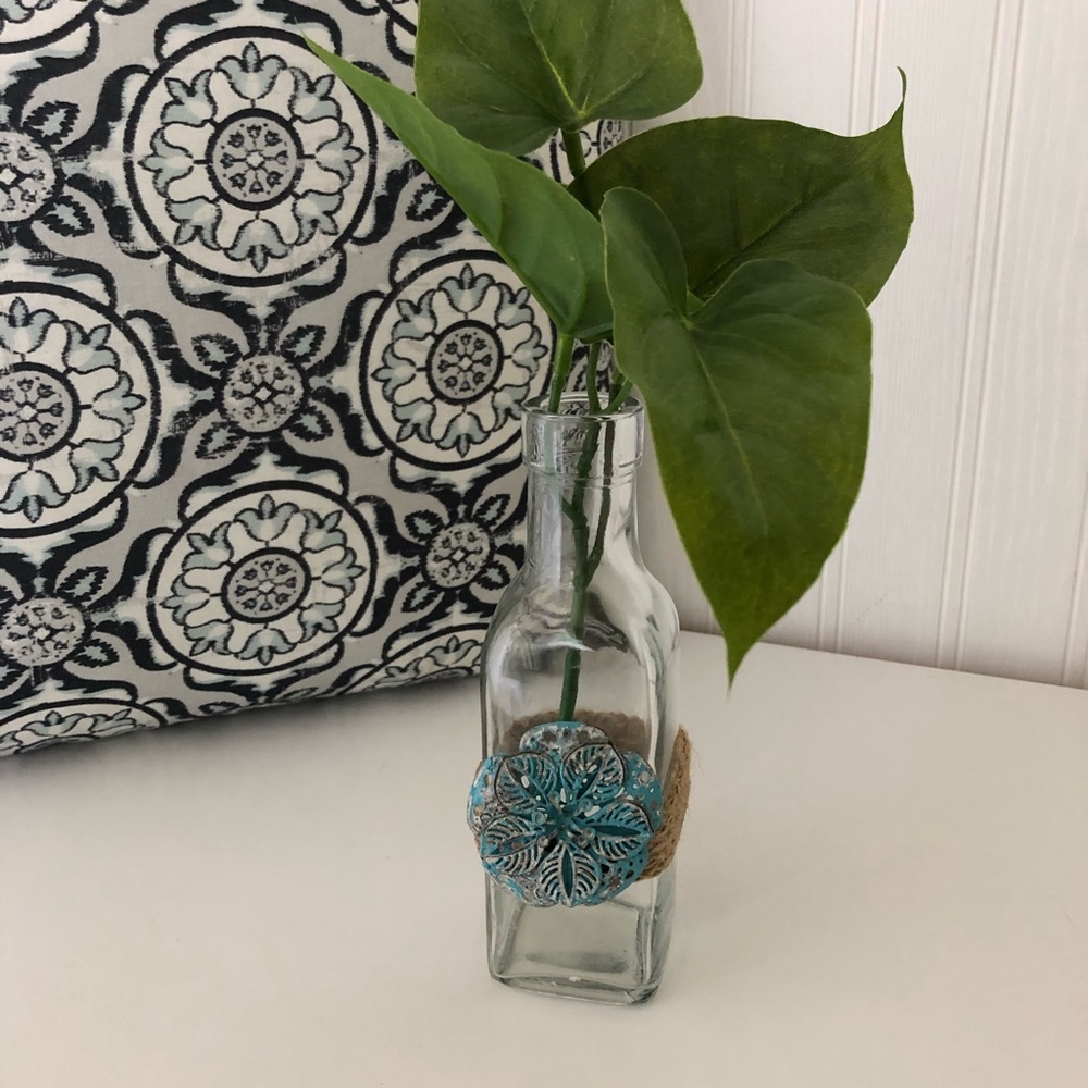 Small glass bottle decor